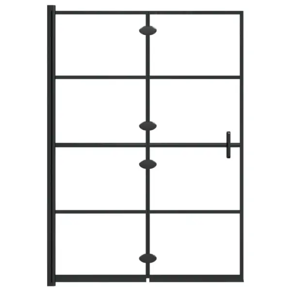 Volditav dušisein vannile, ESG-turvaklaas, must raam, 100 x 140 cm – 5
