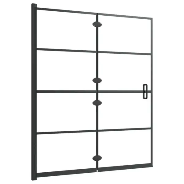 Volditav vannidušisein ESG-turvaklaasiga, must raam, 120 x 140 cm – 4