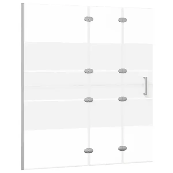 Volditav vannisein dušile, ESG-klaas, 120 x 140 cm, valge – 2