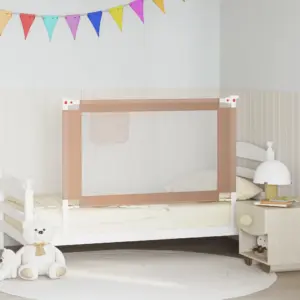 Reguleeritav voodipiire väikelapse voodile, pruunikashall, 120 cm