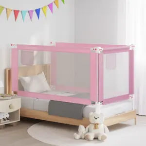Reguleeritava kõrgusega voodipiire väikelapse voodile, roosa, 160 x 25 cm
