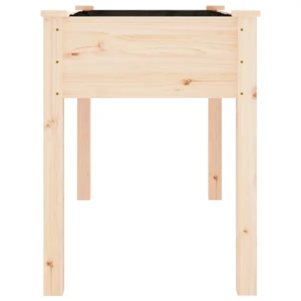 Kõrgendatud voodriga taimelava nulupuidust, 118 x 59 x 76 cm – 5