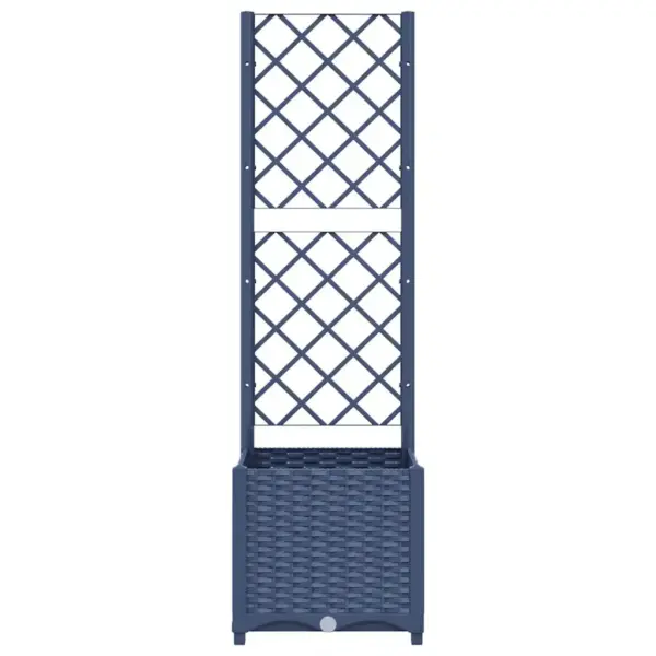 Võrega aia istutuskast, sinakashall PP, 40 x 40 x 136 cm – 4