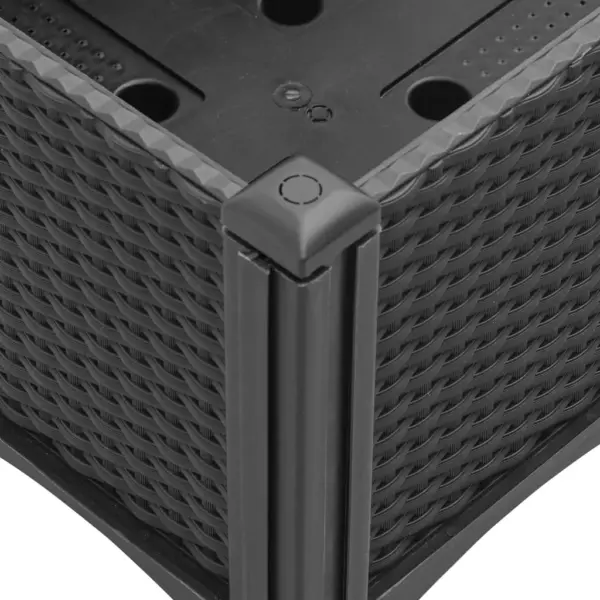 Võrega aia taimekast, must PP, 200 x 160 x 142 cm – 7