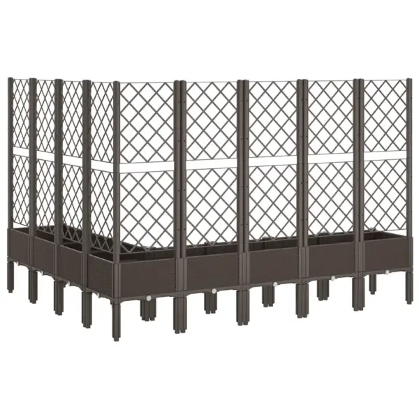 Võrega aiataimekast, pruun PP, 200 x 160 x 142 cm – 5
