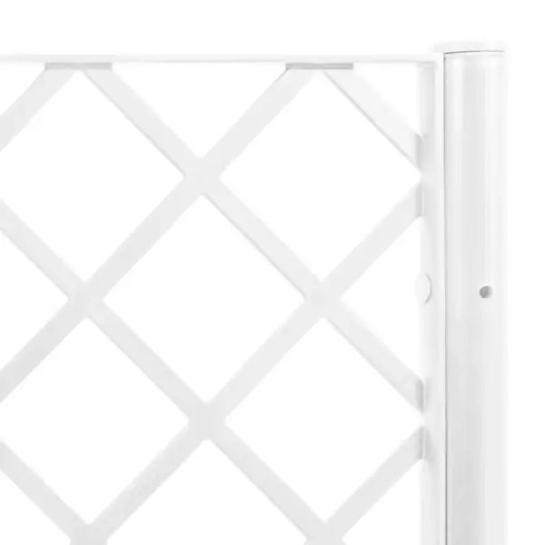 Võrega kõrgendatud taimekast, valge PP, 80 x 40 x 142 cm – 7