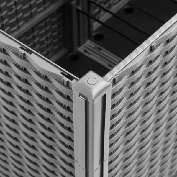 Võrega moodultaimkast 6 osaga, helehall PP, 160 x 120 x 140 cm – 8