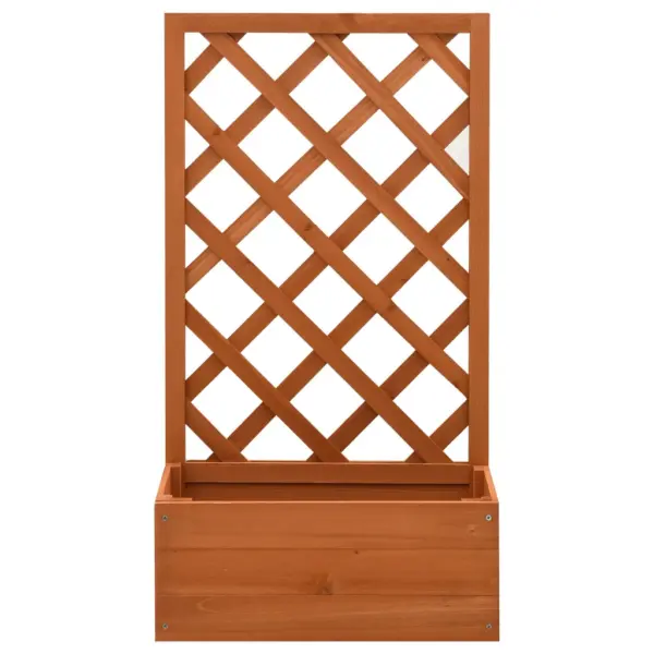 Võrega taimekast nulupuidust, oranž, 50 x 25 x 90 cm – 2