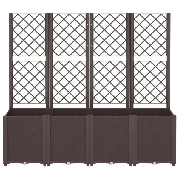 Pruun võrega taimekast ronitaimedele, PP, 160 x 40 x 140 cm – 3