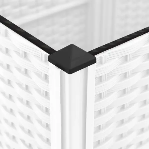 Võrega taimekast ronitaimedele, valge PP-plast, 120 x 120 x 121,5 cm – 7