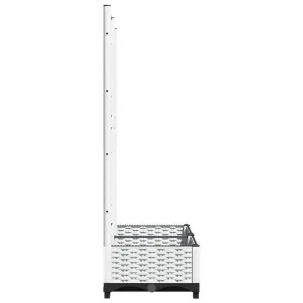 Võrega taimekast aeda, rõdule ja terrassile, valge PP, 80 x 40 x 121,5 cm – 5