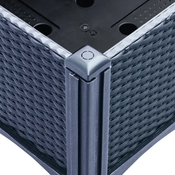 Võrega tõstetud taimekast, sinakashall PP, 40 x 40 x 142 cm – 6