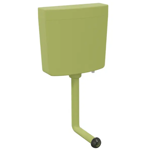 Oliiviroheline WC loputuskast kükktualetile, alumise vee sisselaskega, 3/6 l, polüpropüleen – 2