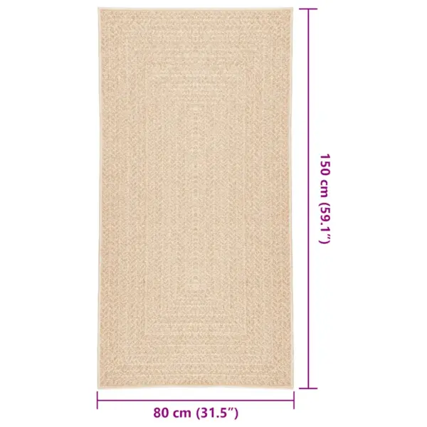 Beež sise- ja õuevaip ZIZUR, džuudi välimusega polüpropüleen, 80 x 150 cm – 8