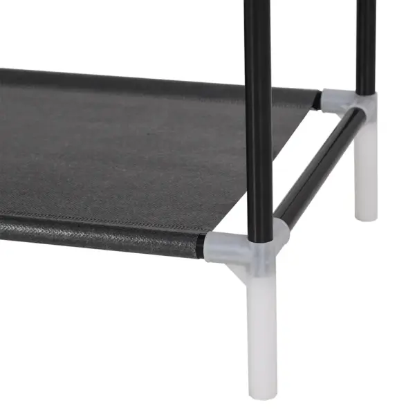 10-riiuliga kingariiul metallraami ja lausriidest riiulitega, must, 100 x 29,5 x 170 cm – 7