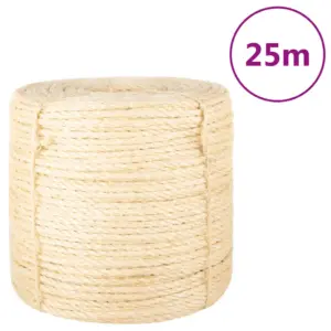 100% sisalist nöör, 6 mm, 25 m, pruun