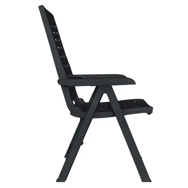 11-osaline plastist aiamööbli komplekt, antratsiithall, laud 216 x 90 cm, 10 kokkupandavat tooli – 4