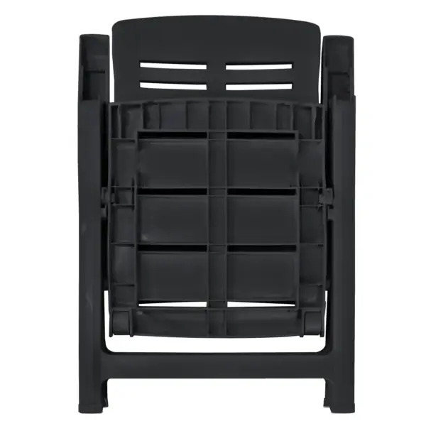 11-osaline plastist aiamööbli komplekt, antratsiithall, laud 216 x 90 cm, 10 kokkupandavat tooli – 7