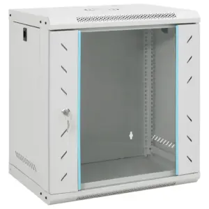 12U seinale paigaldatav 19-tolline serverikapp, IP20, hall, 53 x 40 x 60 cm