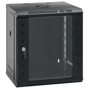 12U seinale paigaldatav serverikapp 19-tollistele seadmetele, must, IP20, 53 x 40 x 60 cm