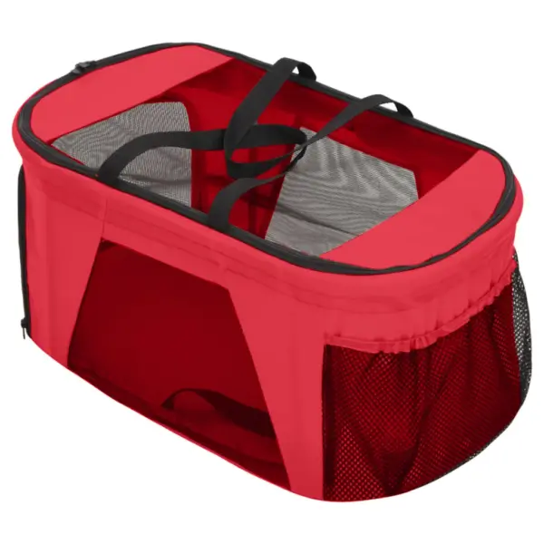 2-korruseline kokkupandav koerakäru, punane 300D oxford kangas, 83 x 48 x 97 cm – 9