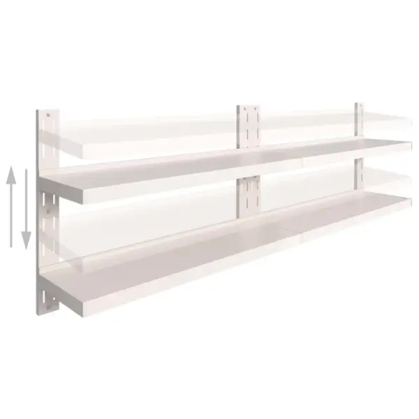 2-korruselised roostevabast terasest seinariiulid kööki, 2 tk, reguleeritava kõrgusega, 240 x 30 cm, kandevõime 80 kg – 3