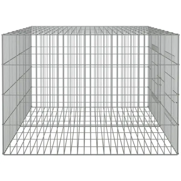 2-paneeliline küülikupuur tsingitud rauast, hõbedane, 110 x 79 x 54 cm – 5