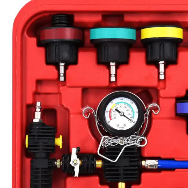 28-osaline jahutussüsteemi ja radiaatori rõhutester vaakumtäitmisega, 0–30 PSI - 4
