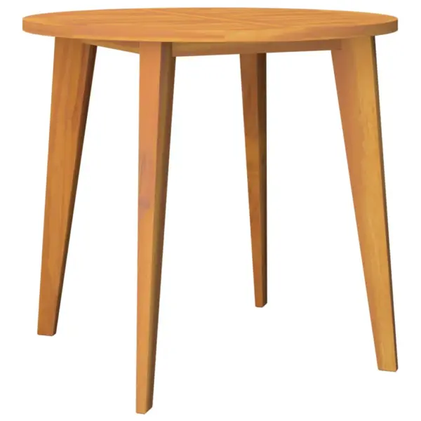 3-osaline akaatsiapuidust aiamööbli komplekt, pruun, ümmarguse lauaga Ø 85 cm – 4