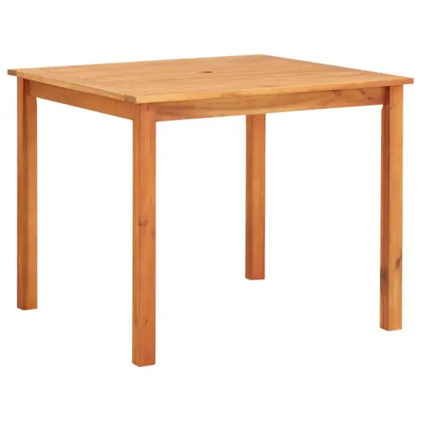 3-osaline akaatsiapuidust aiamööbli komplekt patjadega, laud 88 x 88 cm, tumehallid istmepadjad – 4