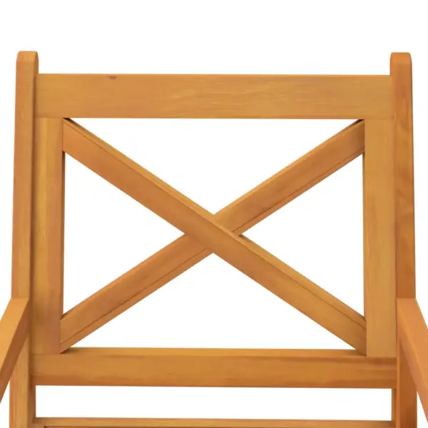 3-osaline akaatsiapuidust aiamööbli komplekt, pruun, laud 85 x 85 cm ja 2 tooli – 11