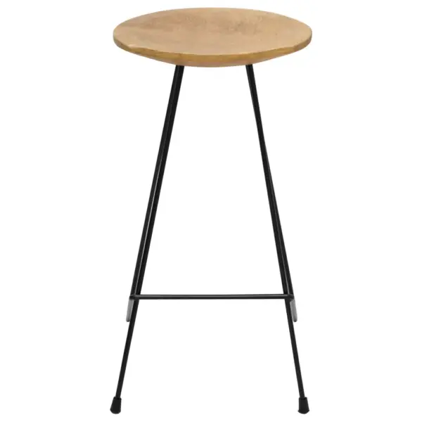 3-osaline baarikomplekt musta MDF-baarilaua ja tiigipuidust baaripukkidega, laud 120 x 60 x 105 cm – 8
