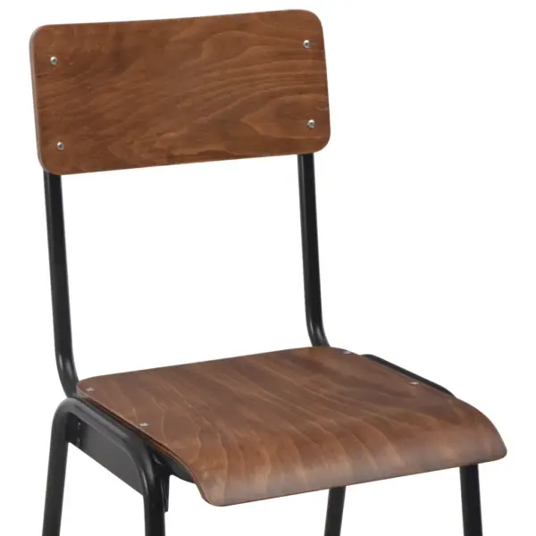 3-osaline baarikomplekt lauaga ja 2 virnastatava baaritooliga, must/pruun, laud 60 x 60 x 108 cm – 12