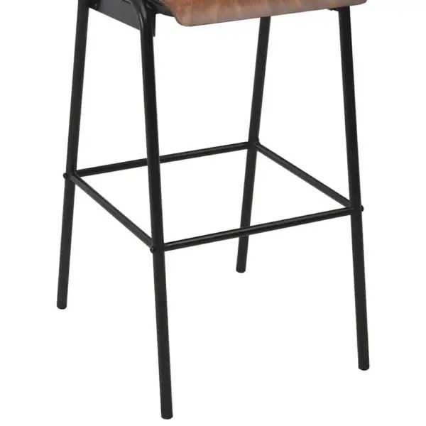 3-osaline baarikomplekt lauaga ja 2 virnastatava baaritooliga, must/pruun, laud 60 x 60 x 108 cm – 13