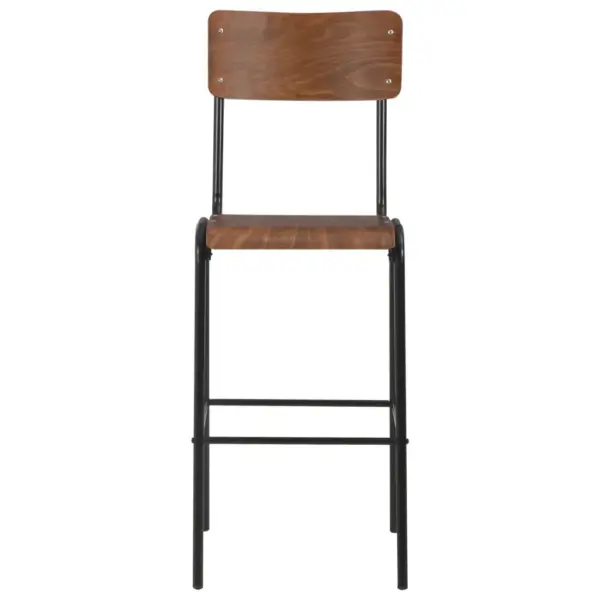 3-osaline baarikomplekt lauaga ja 2 virnastatava baaritooliga, must/pruun, laud 60 x 60 x 108 cm – 8