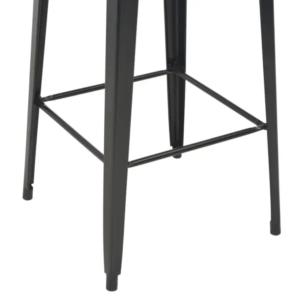 3-osaline baarikomplekt, must ja pruun, terasraamiga, laud 60 x 60 x 108 cm – 6
