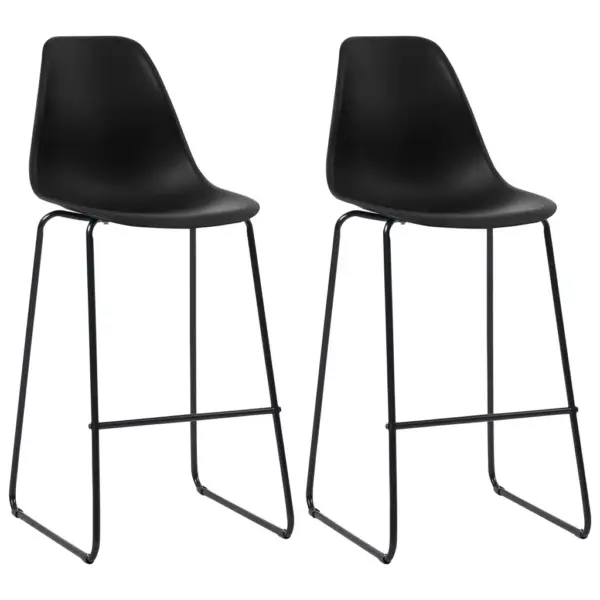 3-osaline baarikomplekt kõrge lauaga, valge MDF-baarilaud ja mustad plastist baaritoolid, laud 60 x 107,5 cm – 5