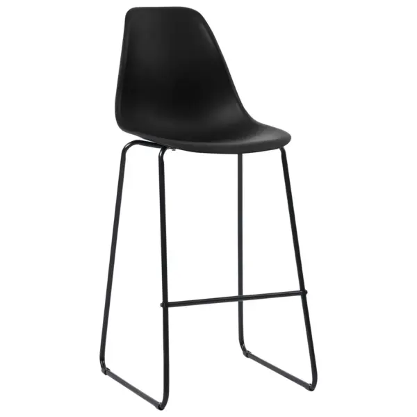 3-osaline baarikomplekt kõrge lauaga, valge MDF-baarilaud ja mustad plastist baaritoolid, laud 60 x 107,5 cm – 6