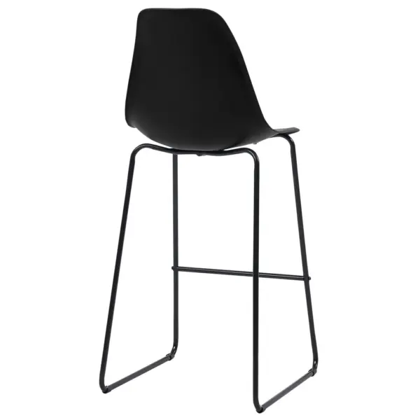 3-osaline baarikomplekt kõrge lauaga, valge MDF-baarilaud ja mustad plastist baaritoolid, laud 60 x 107,5 cm – 9