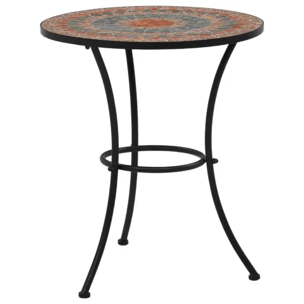 3-osaline bistrookomplekt keraamiliste plaatidega, terrakota/hall/oranž, laud 60 x 70 cm – 2
