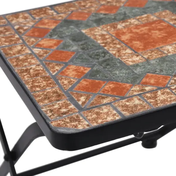 3-osaline bistrookomplekt keraamiliste plaatidega, terrakota/hall/oranž, laud 60 x 70 cm – 11