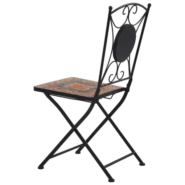 3-osaline bistrookomplekt keraamiliste plaatidega, terrakota/hall/oranž, laud 60 x 70 cm – 8