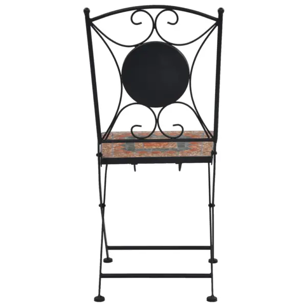 3-osaline bistrookomplekt keraamiliste plaatidega, terrakota/hall/oranž, laud 60 x 70 cm – 9