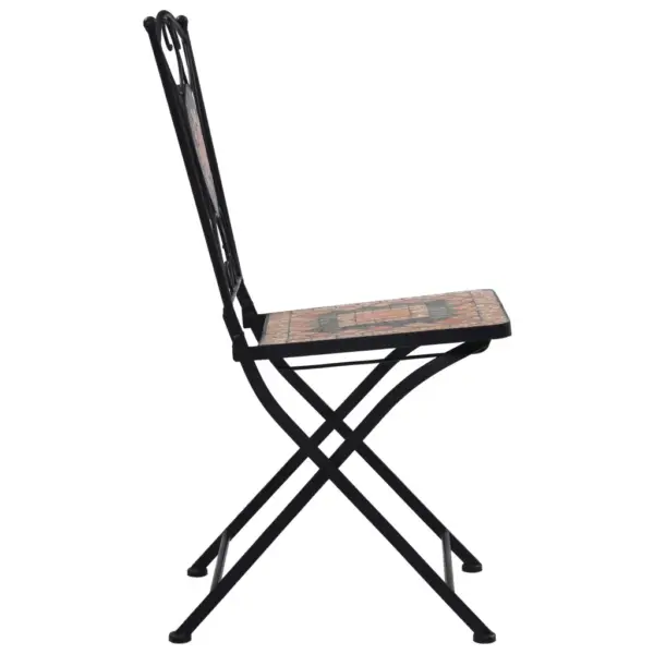 3-osaline bistrookomplekt keraamiliste plaatidega, terrakota/hall/oranž, laud 60 x 70 cm – 10