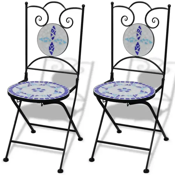 3-osaline bistrookomplekt, sinine-valge, keraamiliste plaatidega laud 60 x 70 cm – 6