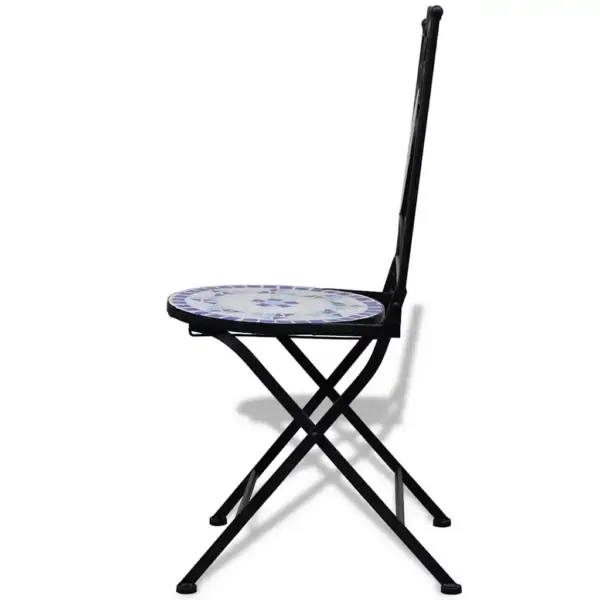 3-osaline bistrookomplekt, sinine-valge, keraamiliste plaatidega laud 60 x 70 cm – 7