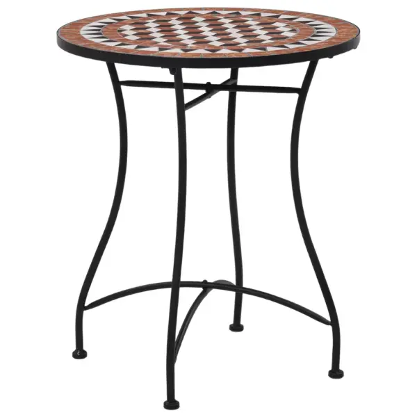 3-osaline bistroo aiamööbli komplekt keraamiliste plaatidega, terrakota, laud 60 x 72 cm – 2