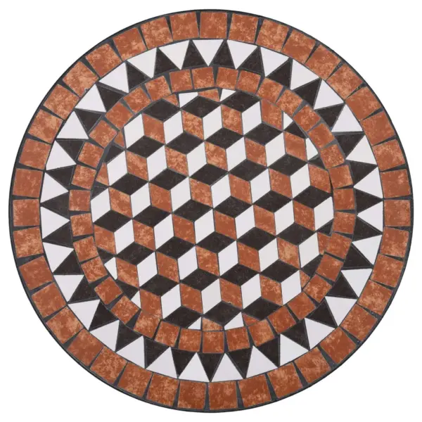3-osaline bistroo aiamööbli komplekt keraamiliste plaatidega, terrakota, laud 60 x 72 cm – 4