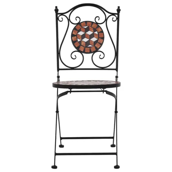 3-osaline bistroo aiamööbli komplekt keraamiliste plaatidega, terrakota, laud 60 x 72 cm – 5