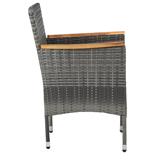 3-osaline hall aiamööbli komplekt polürotangist ja akaatsiapuidust, laud 80 x 80 cm – 8